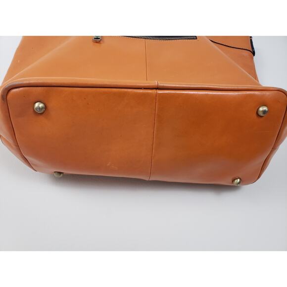 Patricia Nash Mallory Convertible Leather Tote Shoulder bag Sun Yellow Office - Picture 7 of 16